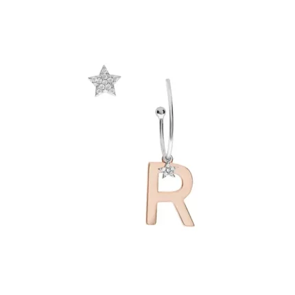 COMETE Orecchini in Argento Lettera R ORA 165