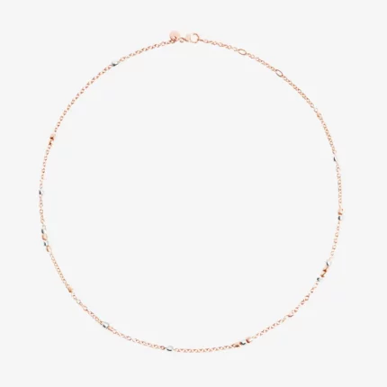 Dodo collana mini granelli oro rosa & argento DCC4000GRANX0009A42