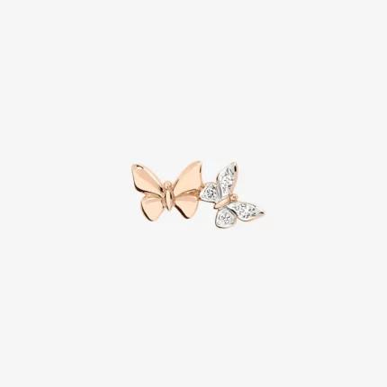Dodo orecchino stud farfalla oro rosa & diamanti DHC2007LBFLYDB09R