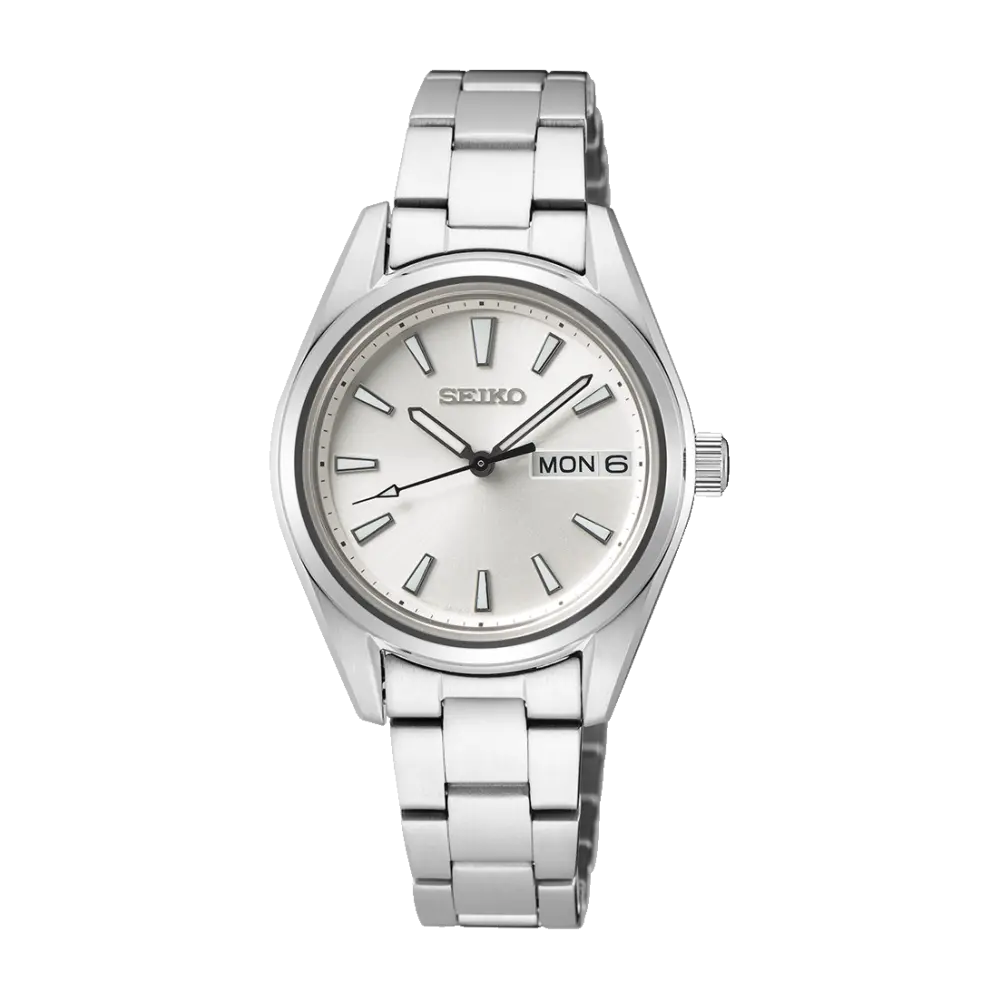 orologio-donna-classico-movimento-quarzo-acciaio-bianco Seiko Lady Classic SUR349P1 - immagine 1