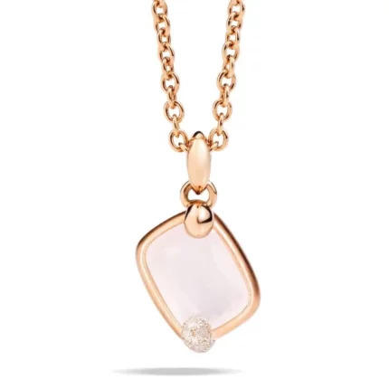 Pomellato Ciondolo Ritratto Quarzo Bianco Oro Rosa M.B708PBIW6QB
