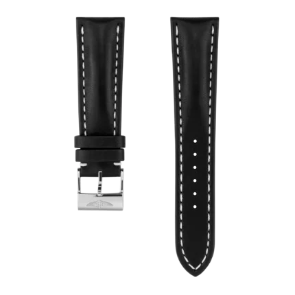 Cinturino Breitling in pelle di vitello Novonappa nero 24 MM 441X