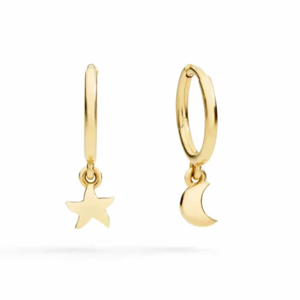 Dodo Orecchini Hoop Luna e Stella in Oro Giallo 9K DOC5032-UNIVE-0009G